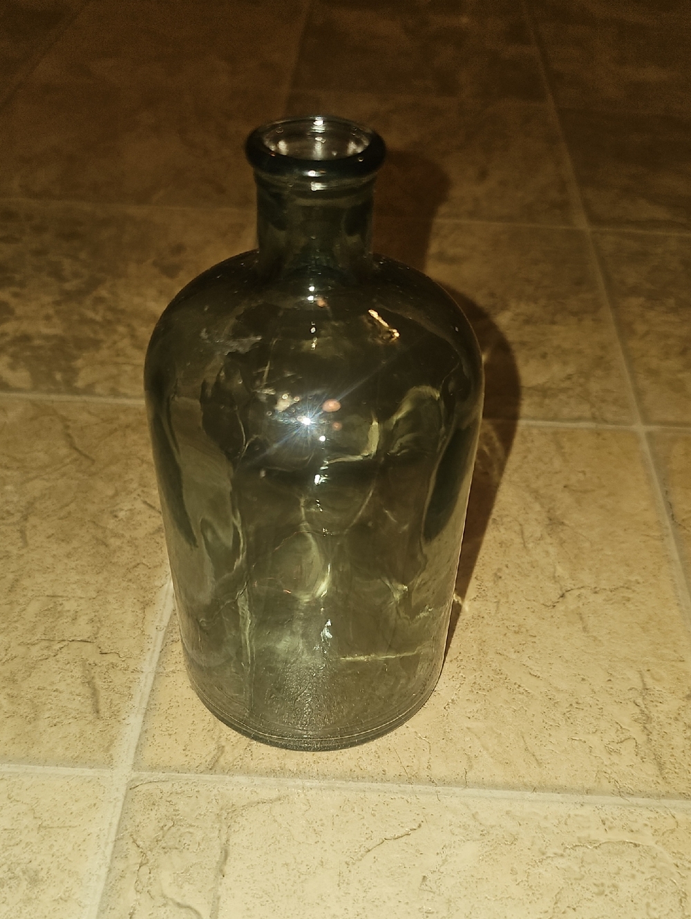 Decorative Glass Bottle Vase - Grey